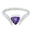 Amethyst Solitaire Egyptian 925 Silver Purple Gemstone Whisper thin Retro Ring Jewelry