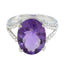 Amethyst Solitaire African 925 Sterling Silver Purple Gems Minimal Contemporary Ring Jewellery