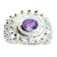 Amethyst Solitaire Egyptian 925 Sterling Silver Purple Gemstones Versatile Retro Ring Jewellery