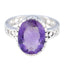 Amethyst Solitaire Mexican Sterling Silver Purple Gemstones Slim Filigree Ring Jewelry