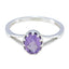 Amethyst Solitaire Korean Silvers 925 Purple Gemstones Dainty Modern Ring Jewelry