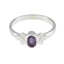 Amethyst Solitaire American 925 Silver Purple Gems Dainty Trendy Ring Jewellery