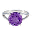 Amethyst Solitaire Turkish 925 Sterling Silver Purple Gemstones Whisper thin Graceful Ring Jewellery