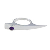Amethyst Solitaire Indian 925 Sterling Silver Purple Gems Versatile Fairytale Ring Jewelry