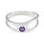 Amethyst Solitaire American 92.5 Silver Purple Gems Whisper thin Abstract Ring Jewelry
