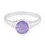 Amethyst Solitaire American Sterling Silver 925 Purple Gemstones Whisper thin Trendy Ring Jewelry