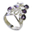 Amethyst Hexa Moroccan 925 Silver Purple Gemstones Versatile Modern Ring Jewellery