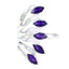 Amethyst Penta Italian 925 Silver Purple Gemstone Statement Retro Ring Jewelry