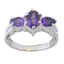Amethyst Trilogy Turkish Silver Purple Gemstones Whisper thin Fairytale Ring Jewelry