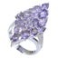 Amethyst multiple Turkish 92.5 Silver Purple Gemstones Statement Victorian Ring Jewellery