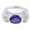 Amethyst Halo African 925 Silver Purple Gemstones Classic Modern Ring Jewelry