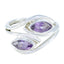 Amethyst Toi et Moi Indian 92.5 Silver Purple Gems Slim Fairytale Ring Jewelry