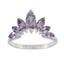 Amethyst Hepta Turkish 925 Silver Purple Gemstones Dainty crown Ring Jewellery