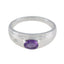 Amethyst Toi et Moi German 92.5 Silver Purple Gemstones Featherlight Feminine Ring Jewellery