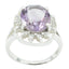 Amethyst Halo German 925 Silver Purple Gemstone Tiny Glamorous Ring Jewelry