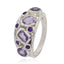 Amethyst quarter Indian Silver Purple Gemstone Classic Luxurious Ring Jewellery