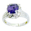 Amethyst Halo German Sterling Silver Purple Gems Classic Fairytale Ring Jewellery