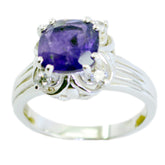 Amethyst Halo German Sterling Silver Purple Gems Classic Fairytale Ring Jewellery
