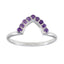 Amethyst multiple American Silver Purple Gems Elegant crown Ring Jewelry