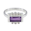 Amethyst Halo Egyptian Sterling Silver Purple Gemstones Featherlight Fairytale Ring Jewelry