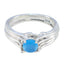 Blue Chalcedony Solitaire Moroccan Silver Blue Gemstone Classic Feminine Ring Jewellery