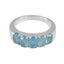 Blue Chalcedony Penta Moroccan Silver Blue Gems Classic Fairytale Band Jewelry