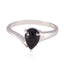 Black Onyx Solitaire Japanese Silver Black Gemstone Whisper thin Romantic Ring Jewellery