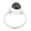 Black Onyx Solitaire Indian Silver Black Gemstone Classic Graceful Ring Jewellery