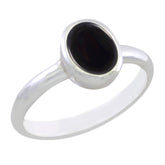 Black Onyx Solitaire Turkish 92.5 Silver Black Gemstone Delicate Luxurious Ring Jewellery