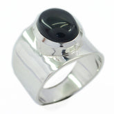 Black Onyx Solitaire Moroccan 925 Silver Black Gemstone Eye catching Armor Ring Jewelry