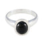 Black Onyx Solitaire Russian 92.5 Silver Black Gemstones Classic Fairytale Ring Jewellery