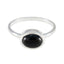 Black Onyx Solitaire Turkish Sterling Silver Black Gemstone Dainty Abstract Ring Jewellery