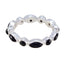 Black Onyx multiple Korean Silver Black Gemstones Dainty Eternity Band Jewelry