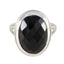Black Onyx Solitaire Indian 925 Sterling Silver Black Gemstone Eye catching valentine Ring Jewellery