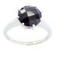 Black Onyx Solitaire Japanese 92.5 Silver Black Gems Whisper thin Graceful Ring Jewelry