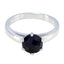 Black Onyx Solitaire Japanese 925 Silver Black Gemstone Whisper thin Feminine Ring Jewelry