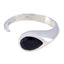 Black Onyx Solitaire French 925 Silver Black Gemstone Featherlight Luxurious Ring Jewellery