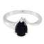 Black Onyx Solitaire Turkish Sterling Silver Black Gemstones Whisper thin Heart Ring Jewelry