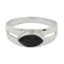 Black Onyx Solitaire Russian Sterling Silver Black Gemstone Slim Modern Ring Jewelry