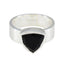 Black Onyx Solitaire Russian 925 Silver Black Gems Eye catching Signet Band Jewelry