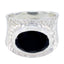Black Onyx Solitaire African 925 Sterling Silver Black Gems Essential engravings Ring Jewellery