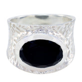 Black Onyx Solitaire African 925 Sterling Silver Black Gems Essential engravings Ring Jewellery