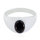 Black Onyx Solitaire African 92.5 Silver Black Gems Tiny Boho Ring Jewelry
