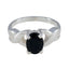 Black Onyx Solitaire Japanese 925 Sterling Silver Black Gemstone Whisper thin Modern Ring Jewellery
