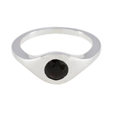 Black Onyx Solitaire Indian Sterling Silver Black Gemstone Featherlight Graceful Ring Jewellery