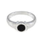 Black Onyx Solitaire Egyptian Sterling Silver Black Gemstones Featherlight Graceful Ring Jewellery
