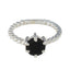Black Onyx Solitaire Egyptian Sterling Silver Black Gems Featherlight Twist Ring Jewelry