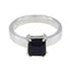 Black Onyx Solitaire Indian 925 Sterling Silver Black Gems Slim Trendy Ring Jewelry