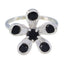 Black Onyx Hexa Moroccan Sterling Silver Black Gems Minimal Fairytale Ring Jewelry
