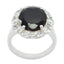Black Onyx multiple French 925 Sterling Silver Black Gems Eye catching Trendy Ring Jewellery